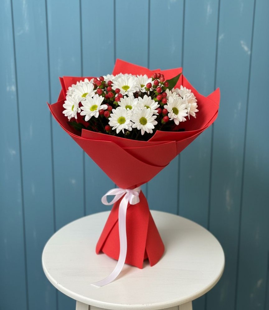 Букет цветов из: Хризантемы в Первомайский