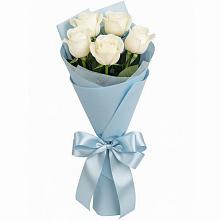 Букет 5 Белых роз Проуд в Первомайский