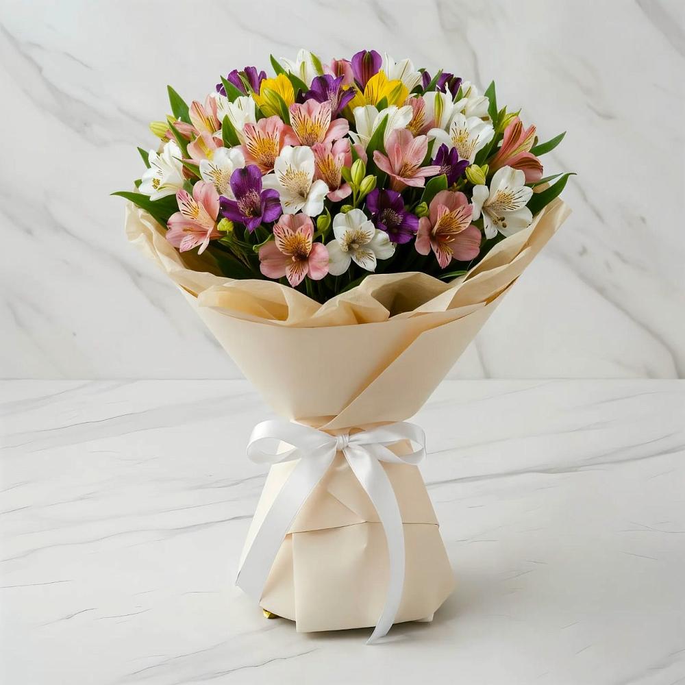 Букет цветов из: Альстромерии в Первомайский