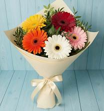 Букет цветов из:  Герберы в Первомайский