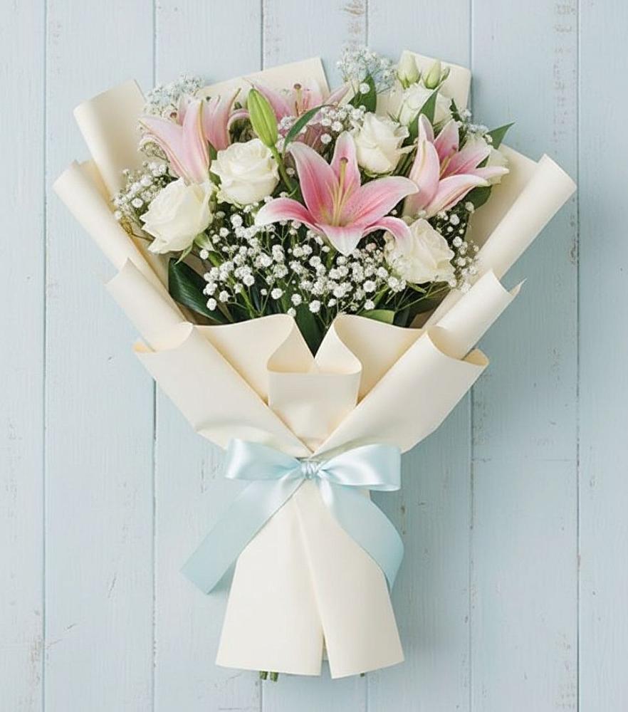 Букет цветов из: Лилии в Первомайский