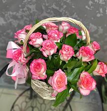Цветочная композиция из Розы в корзине #REPLACE_PRED# Первомайский