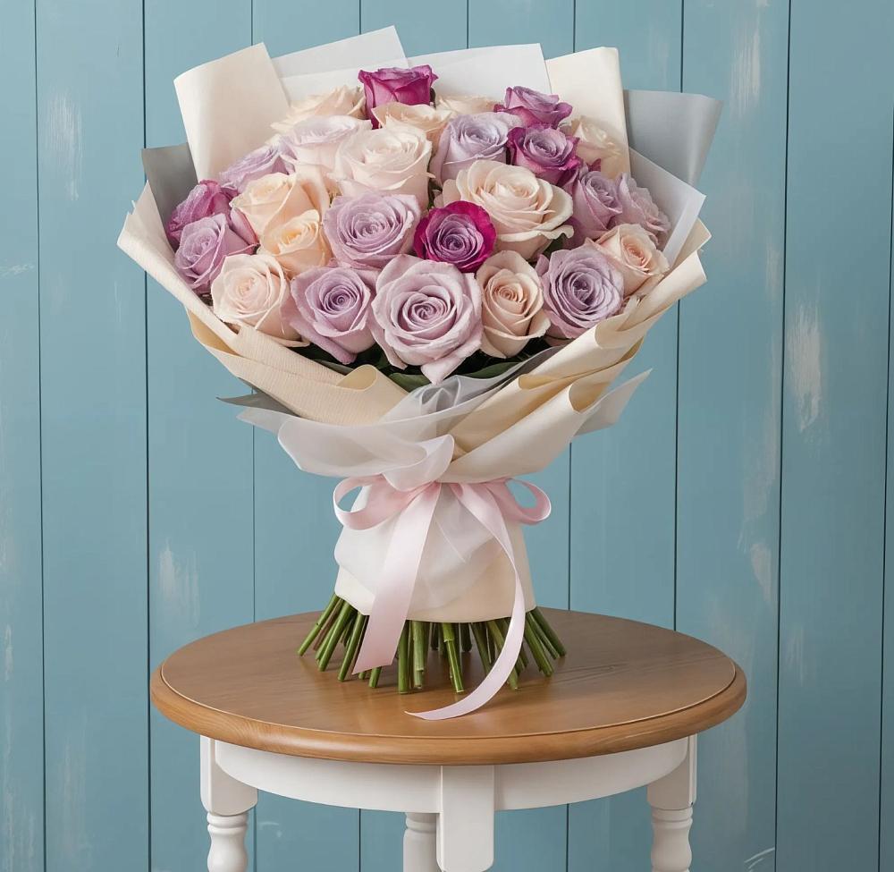 Букет цветов из: Розы в Первомайский