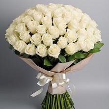 Букет 101 беля роза Белоснежка в Первомайский