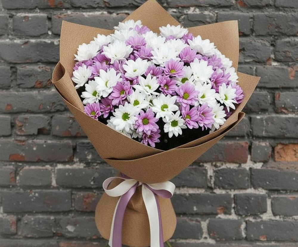 Букет цветов из: Хризантемы в Первомайский
