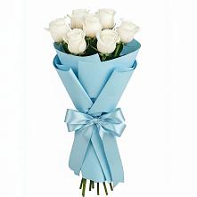 Букет 7 белых роз Проуд в Первомайский