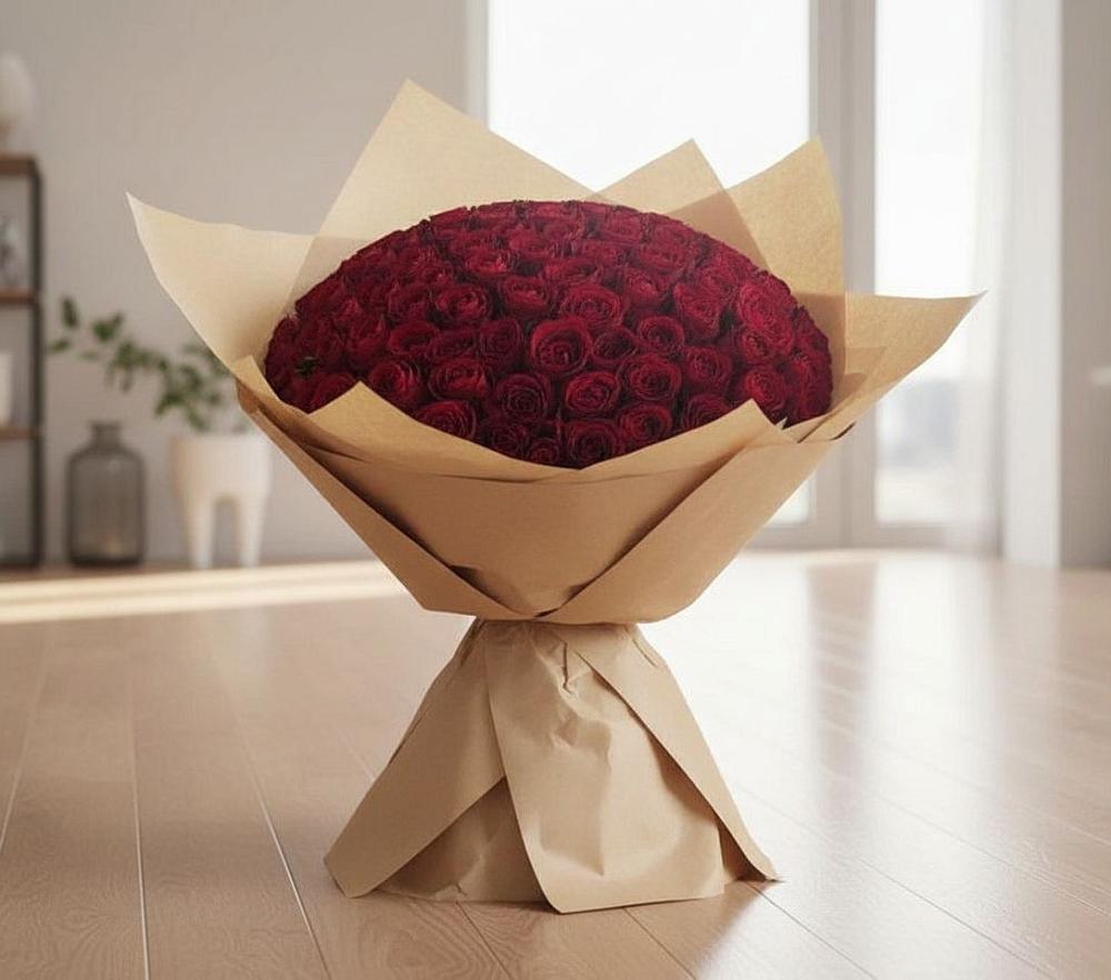 Букет 101 Красная роза в Первомайский