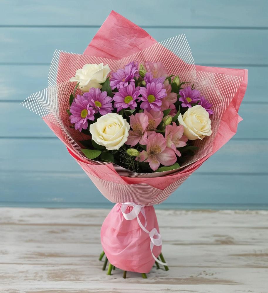 Букет цветов из: Герберы в Первомайский