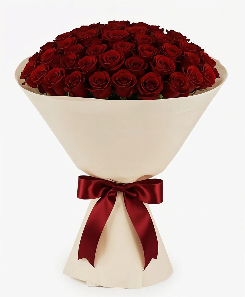 Букет 101 Бордовая роза Блэк Бакарра в Первомайский